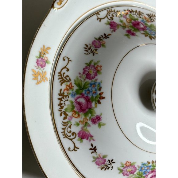 Maruichi China Serving Bowl Lid Set Rose Pattern Occupied Japan Replacement 40s - Picture 5 of 15